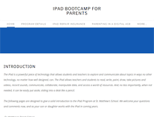 Tablet Screenshot of ipadbootcampforparents.com